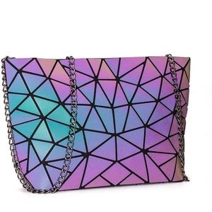 NEVER USED , Holographic Reflective Crossbody Bag Wallet